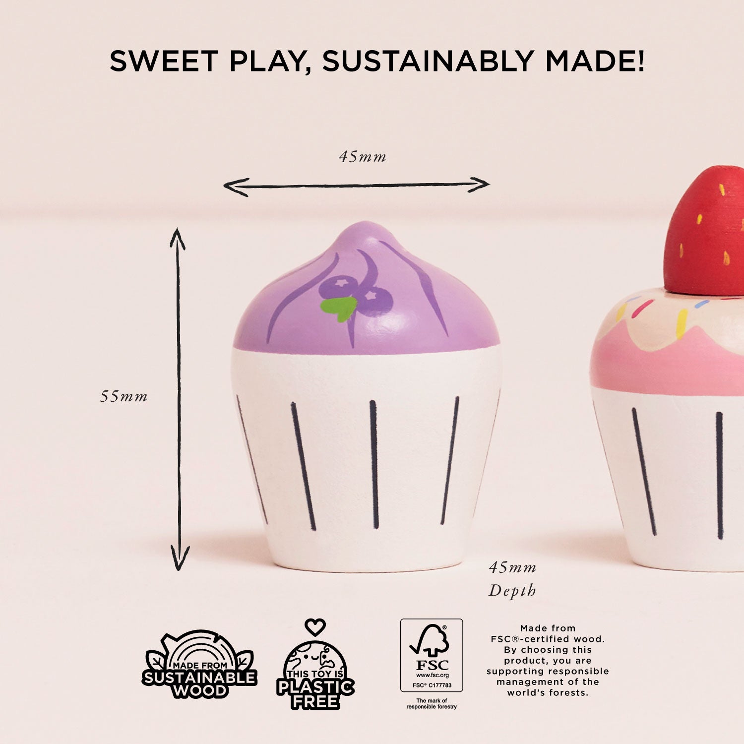 Le Toy Van Wooden Cupcakes Le Toy Van Wooden Cupcakes