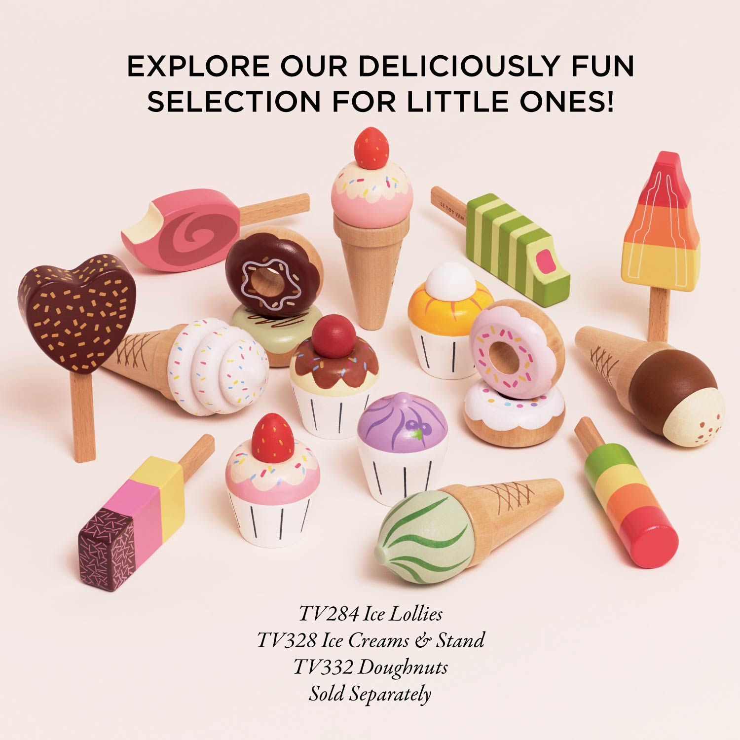 Wooden Cupcake Play Food Set