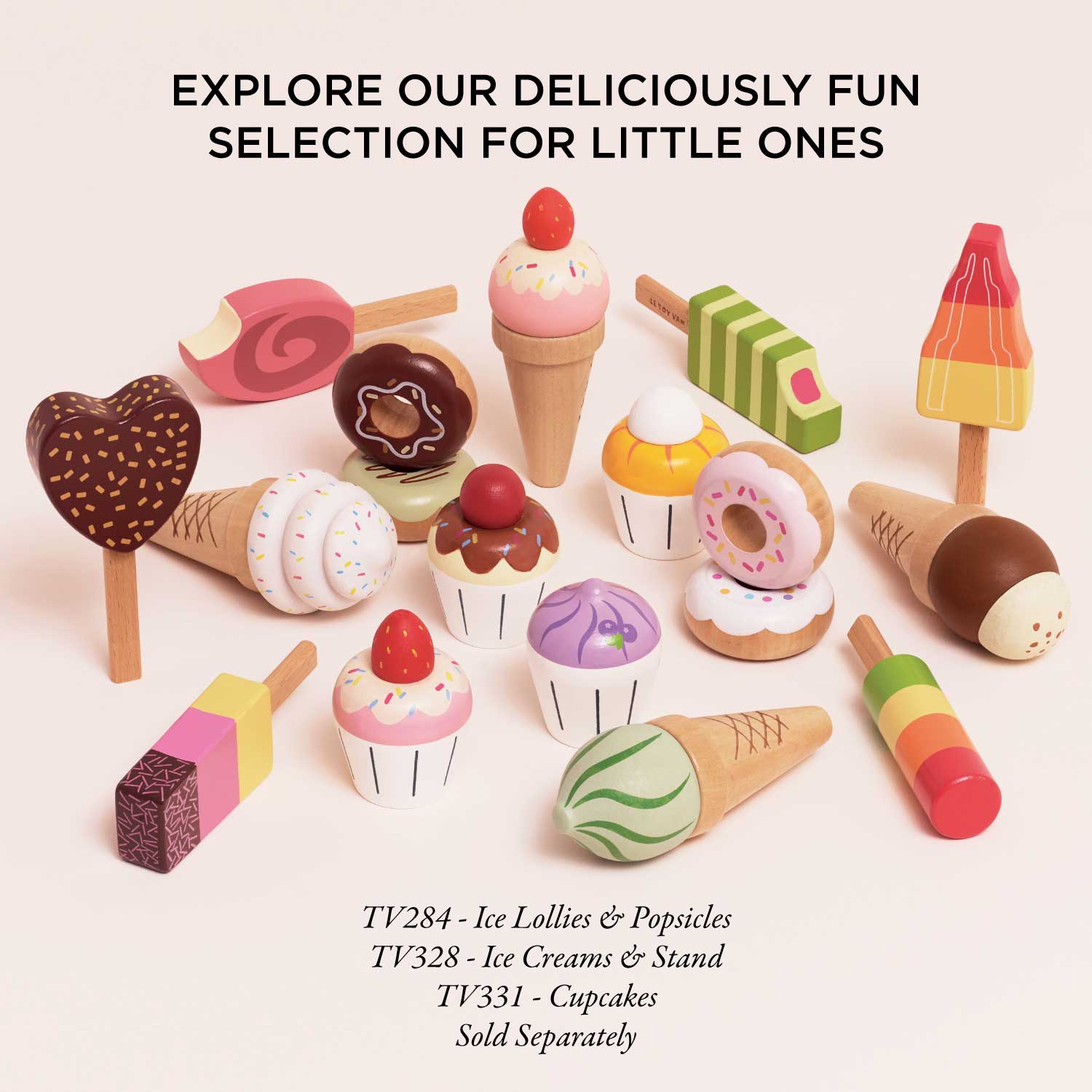 Wooden Doughnut Play Food Set