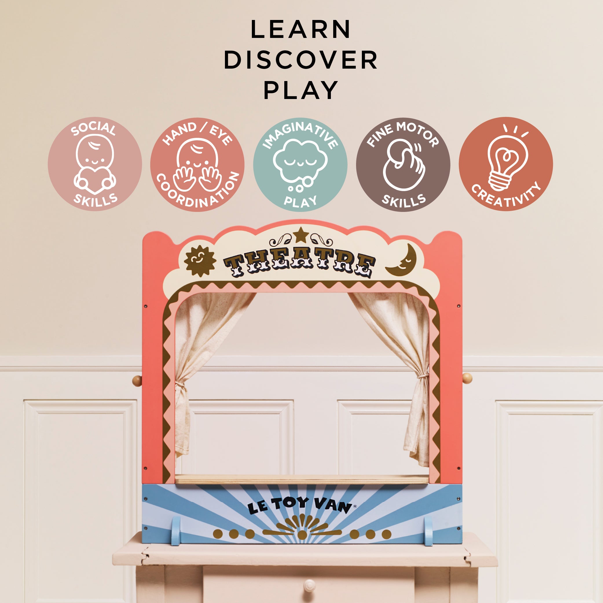 Tabletop Puppet Wooden Theatre