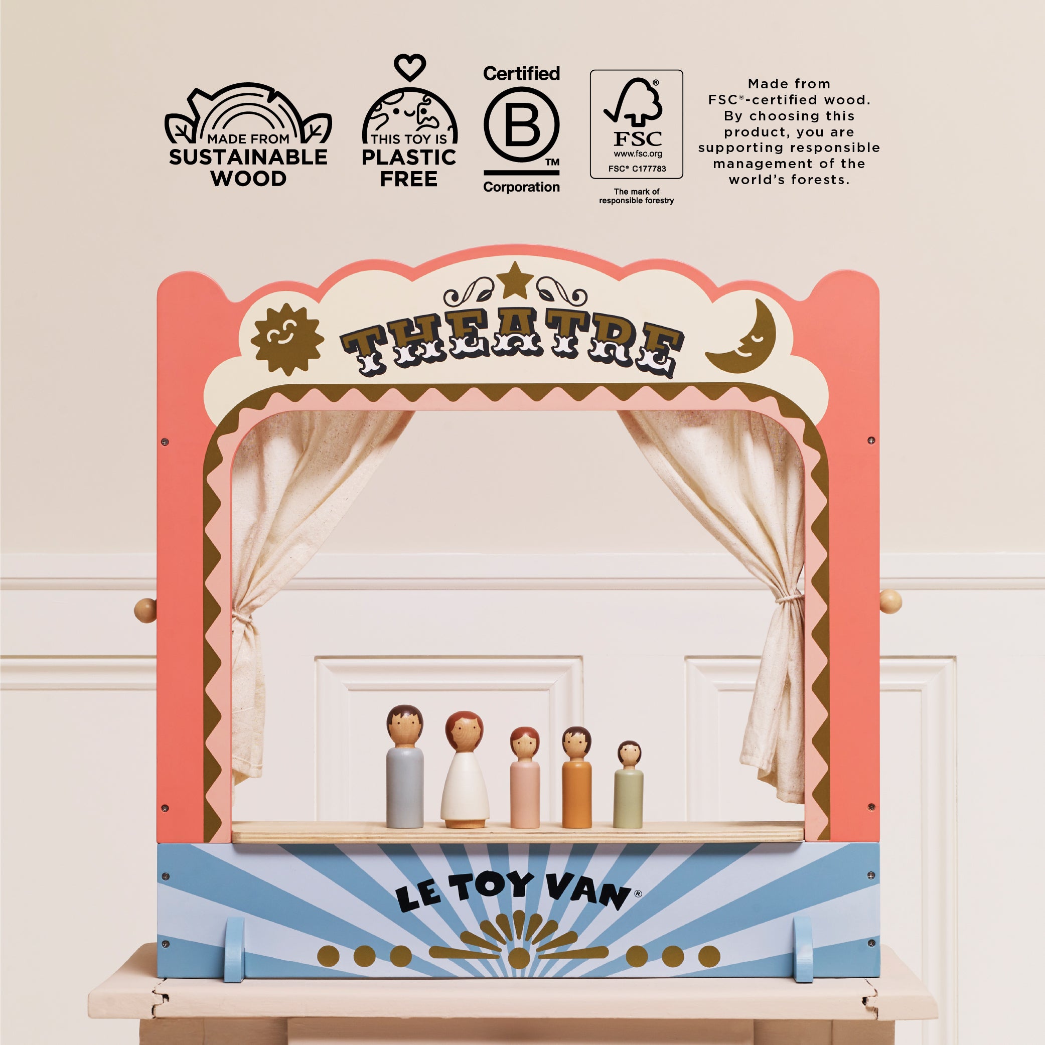 Tabletop Puppet Wooden Theatre