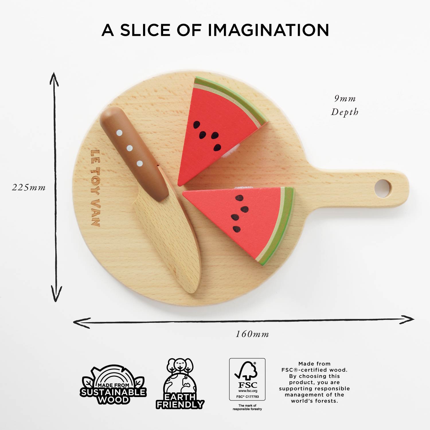 Wooden Chopping Board & Sliceable Play Food