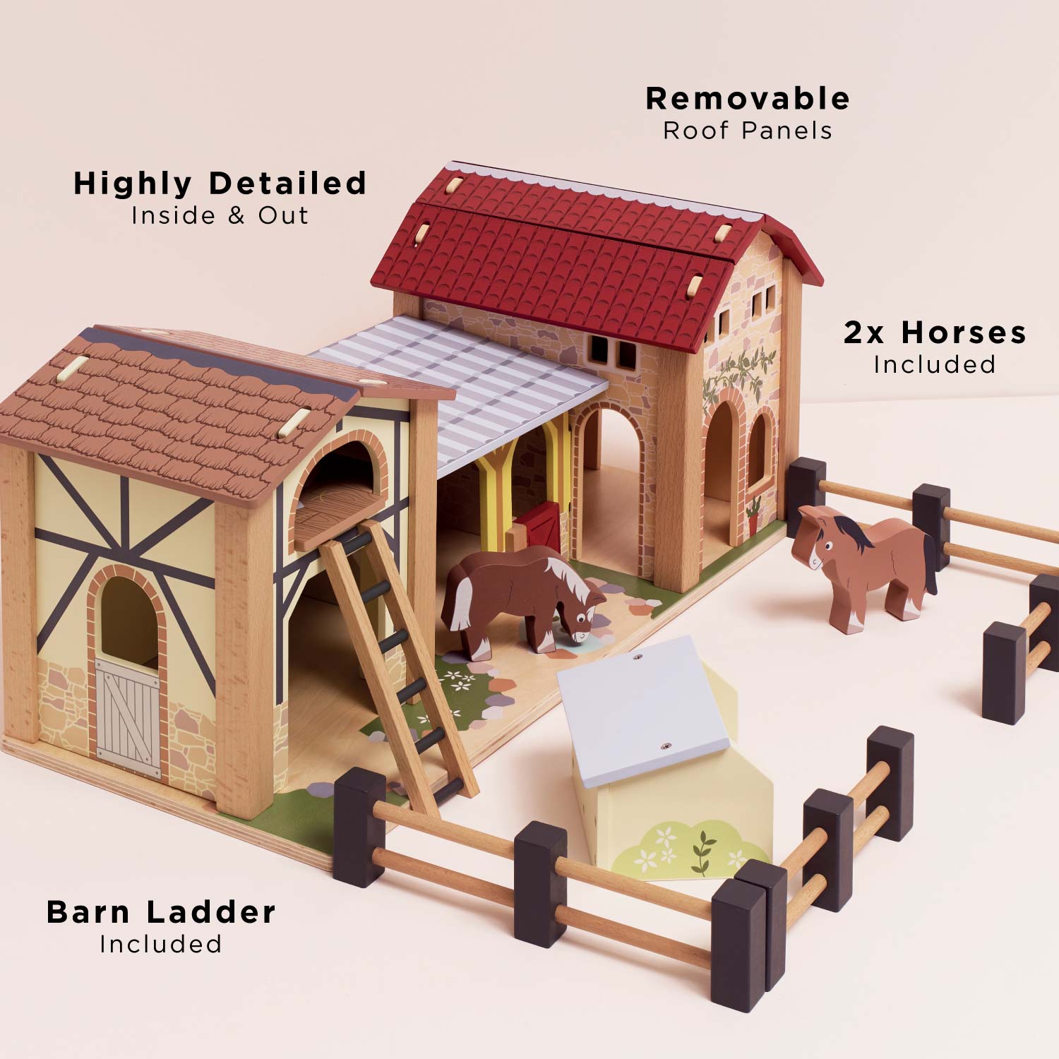 Farmyard Stables | Pretend Play Farm & Animal Toys | Le Toy Van