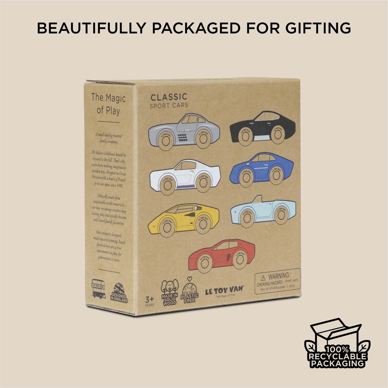 Classic Wooden Sports Cars Pretend Play Role Play Le Toy Van