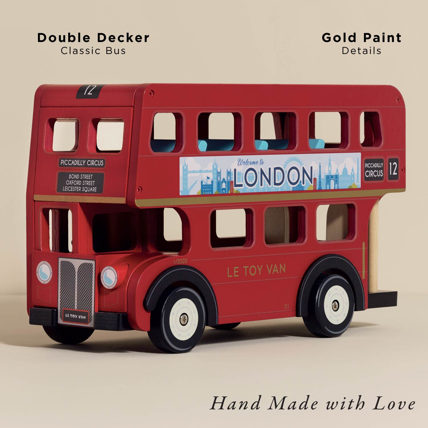 London Bus | Kids Wooden Cars & Vehicle Playset | Le Toy Van Inc