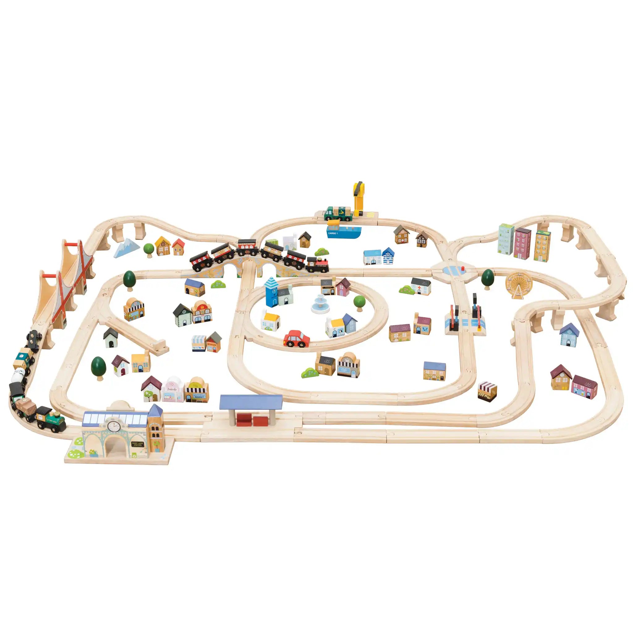 Wooden track set sales