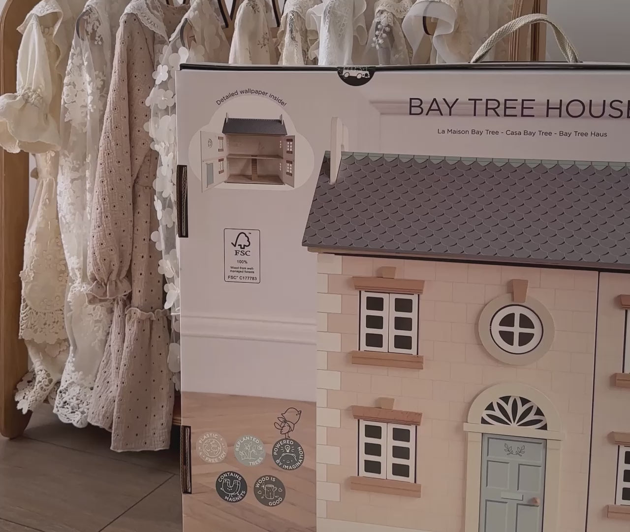 Bay Tree Wooden Dolls House | Three Storey Dolls House | Le Toy Van