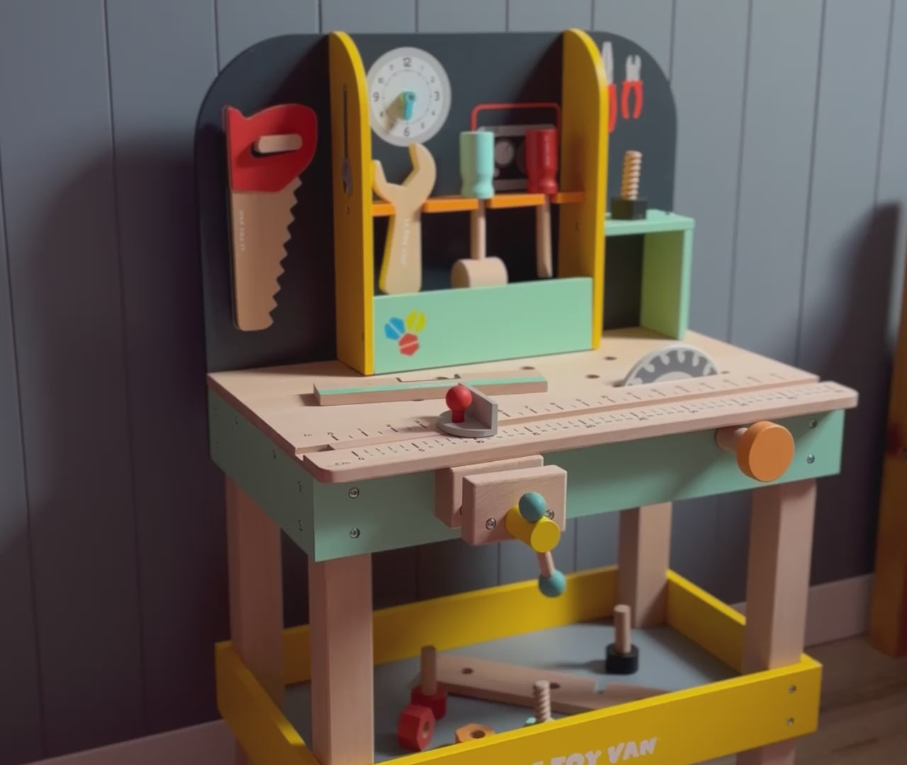 Carpenter Work Bench Set | Wooden Roleplay Toy Bundle | Le Toy Van Inc