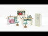Load and play video in Gallery viewer, Wooden Dolls house Kitchen Furniture