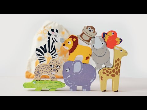 Africa Wooden Toy Stacking Set